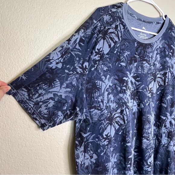 Tommy Bahama Men's Canopy Camo Blue Short Sleeve Organic Cotton T-Shirt Size XXL - Picture 3 of 8